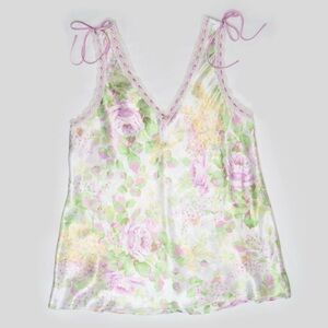 Oscar de la Renta floral satin camisole